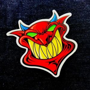 Devilish Grin Single Decor Accent Waterproof Sticker